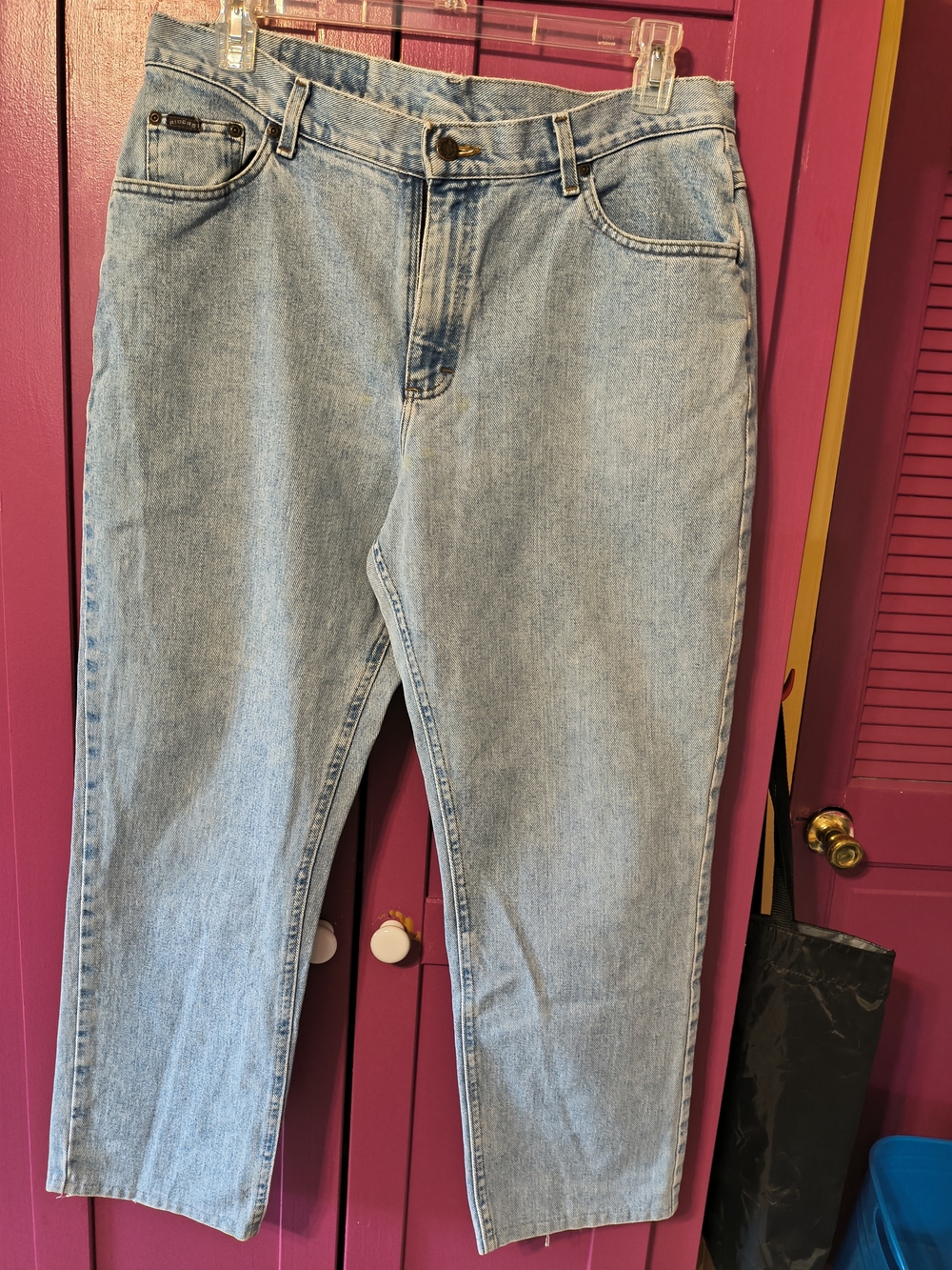 women's Lee Riders Light Wash High-Rise Straight Leg Jeans size 18